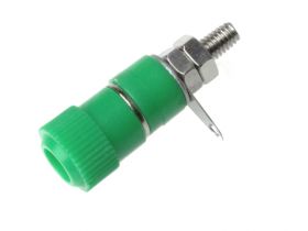 Gniazdo bananowe AL2437 zielone 4mm (2szt)