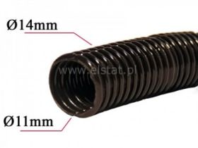 Rura Karbowana RG 14/11 peszel, czarny całkowity