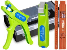 Ściągacz izolacji 0,5-6mm2, nóż do kabli WEICON 8-27, miara WIHA / LBOXX5 ZESTAW WALIZKOWY ENERGOTYTAN
