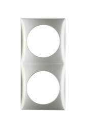 Outlet Frame 2-GANG VT/HZ CHR/BLK