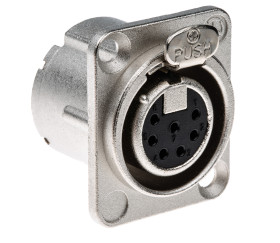 Złącze XLR 7 -pinowe Montaż na panelu Żeński