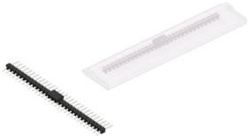 Pin header, 30 pole, pitch 2.54 mm, straight, black, SL12SMD03230ZBSM