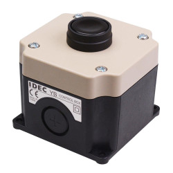 IDEC Black 22mm Momentary Push Button Switch Control Station 2NO IP65