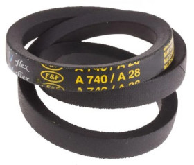 Pas napędowy, profil A, materiał: PET, guma, 13mm x 8mm x 710mm, RS PRO