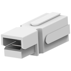 Plug/socket housing, 1 pole, straight, white, 1445715-3