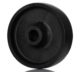 Kółko do wózka, Lite, Termoplastyczne, Czarny, obc.: 250kg, śred.: 125mm, szer.: 35mm