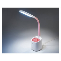 Lampka biurkowa LED TS-1809P 6W Z przybornikiem, Pink, 3000/4000/6000K
