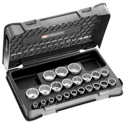 Zestaw nasadek rozmiar napędu 1/2 cala elementy: 22 Facom typ napędu Kwadratowy gniazdo 8 , 9 , 10 , 11 , 12 , 13 , 14