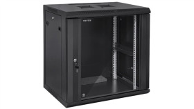 Szafa Wisząca Rack 19 12U 600Mm Drzwi Szklane Czarna Toten