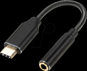 USBC-3.5-MF-B-0,2M USB converter, type C connector to 3.5-mm stereo jack, 0.2 m