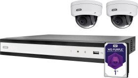 ABUS Performance Line 4-Kanal PoE Set TVVR36422D LAN IP-Zestaw monitorujący 4-kanałowy z 2 kamerami 1920 x 1080 px