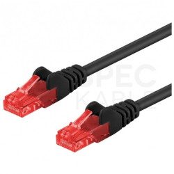 Patchcord UTP kat.6 kabel sieciowy LAN 2x RJ45 linka czarny 25m Goobay