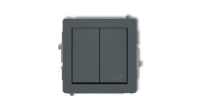 Deco Łącznik Jednobiegunowy Ze Schodowym (Osobne Zasilanie) Grafitowy Mat...