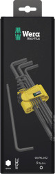 Wera 950/9 Zestaw kluczy trzpieniowych 5/64 cal, 3/32 cal, 1/8 cal, 5/32 cal, 3/16 cal, 7/32 cal, 1/4 cal, 5/16 cal, 3/8