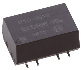 Przetwornica DC-DC, 1W, Uwe 4,5 → 5,5 V DC, Uwy ±12V dc, Iwy ±42mA, Recom
