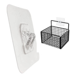 Wieszak samoprzylepny - haczyk - 6x6cm pojedynczy - uchwyt ścienny