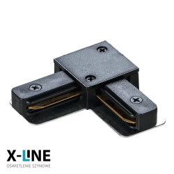 Złączka typu L do szyny, czarna