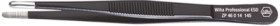 ESD general purpose tweezers, uninsulated, antimagnetic, chrome-nickel-stainless steel, 145 mm, ZP46014145