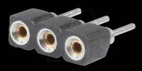 006-1-003-D-B1STF-XS0 Precision socket strip, 2.54 mm, 3 pin