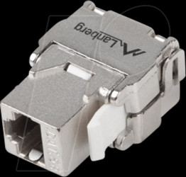 KSF5-2000 Keystone module, RJ45 Cat.5e FTP 180° socket, silver