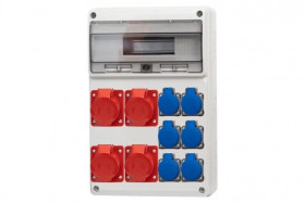 Rozdzielnica LEGATO 16M - gniazda 3x16A 5p, 32A 5p, 6x230V /16 modułów/