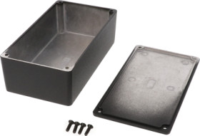 Aluminum die cast enclosure, (L x W x H) 153 x 83 x 50 mm, black (RAL 9005), IP54, 1590P1BK