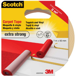 3M 42020750 4202 Carpet Tape Scotch&#xAE; White 7 m x 50 mm 1 pc