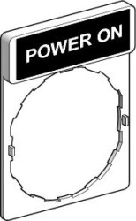 Ramka do mocowania etykiet 30x40mm, z etykietą 8x27mm POWER ON ZBY2326