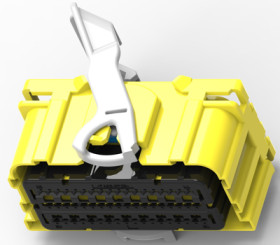 Socket, 54 pole, 3 rows, yellow, 2098922-8