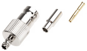 Złącze koncentryczne Montaż na kablu Żeński 50Ω typ złącza Złącze BNC 0 to 4GHz Połączenie zagniatane typ kabla