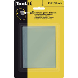 GYS 040816 Visors for Techno/Master Hard Hats 5 Discs 110x90 mm