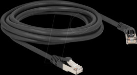 80498 RJ45 Network Cable Cat.6A S/FTP plug 45° right angled to plug st