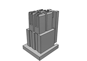 Obudowa złącza zagniatanego 4-pinowe 2-rzędowe raster: 2.54mm Samtec Męski Montaż na kablu IPD1 Złącza FFC, złącza IDC