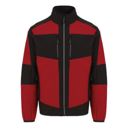 Kurtka typu softshell, TRA753, rodzaj Unisex, XL, Czerwony/czarny