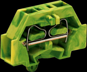 261-317 2-conductor terminal with snap-in foot, up to 2.5 mm², gn-yl