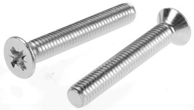 Śruby maszynowe M6 łeb z łbem stożkowym Stalowe długość 40.0mm skok 1.0mm