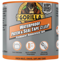 Gorilla Glue 3044751 Gorilla&#xAE; Waterproof Patch &amp; Seal Tape 100mm x 2.4m Clear