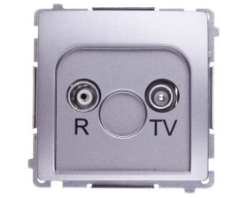 Simon Basic Gniazdo antenowe R/TV zakończeniowe do gniazd przelotowych stal inox BMZAK10/1.01/21