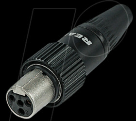 RT3FCT-B TINY xlr cable socket, 3-pin, screw locking