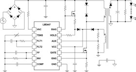 Phase dimmable, primary side power Regulated, PFC Flyback controller for LED Lighting
