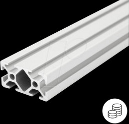 62019-STLS-500 Aluminum profile 20x40 L I-type groove 5 light, 500mm