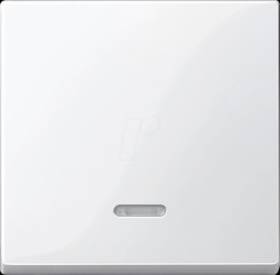 436019 System M, rocker, with indicator window, polar white glossy