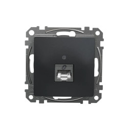 Gniazdo komputerowe RJ45 kat. 5e STP, czarny antracyt, Sedna Design i Elements SDD114451S