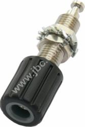 3255-SW Gniazdo laboratoryjne półizolowane 4mm, mont.M6, 30A, czarne, ELECTRO-PJP, 3255SW