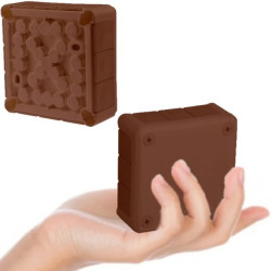 Puszka Natynkowa Hermetyczna 12-wlotowa Z Dławikami 98x98x42mm Brązowa