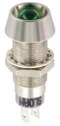 Lampka kontrolna do montażu panelowego 5 → 28V, zielona 8.2 x 7.6mm LED Sloan