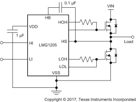 1.2-A, 5-A 90-V, half bridge gate driver with 5-V UVLO for GaNFET and MOSFET