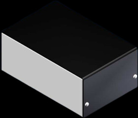 Die-cast aluminum enclosure, (L x W x H) 153 x 100 x 63 mm, black/silver, 333.18 SCHW./SILBER