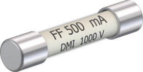 Microfuse 6.3 x 32 mm, 500 mA, FF, 1 kV (DC), 1 kV (AC), 30 kA breaking capacity, 69.0012