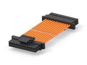 Kabel przewód-płytka, 30 V, raster: 2.5mm, 300mm, Pomarańczowy